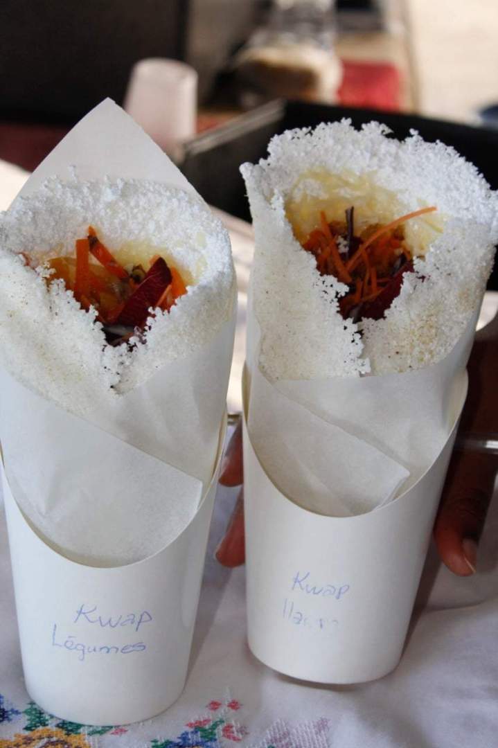 Wrap de kassave aux légumes Guadeloupe